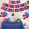Make Birthdays Great Again Red Blue Party Decorations Kit with Balloons Banner Cake Toppers for USA Patriotic Birthday Themes
